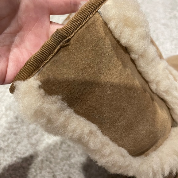 Ugg Tan Suede & Cream Shearing Boots Size 5 - Picture 7 of 7